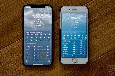 Ici les prévisions météo sur iOS 15 (à gauche) et celles affichées par iOS 14.6 (à droite) // Source : Chaim Gartenberg - The Verge