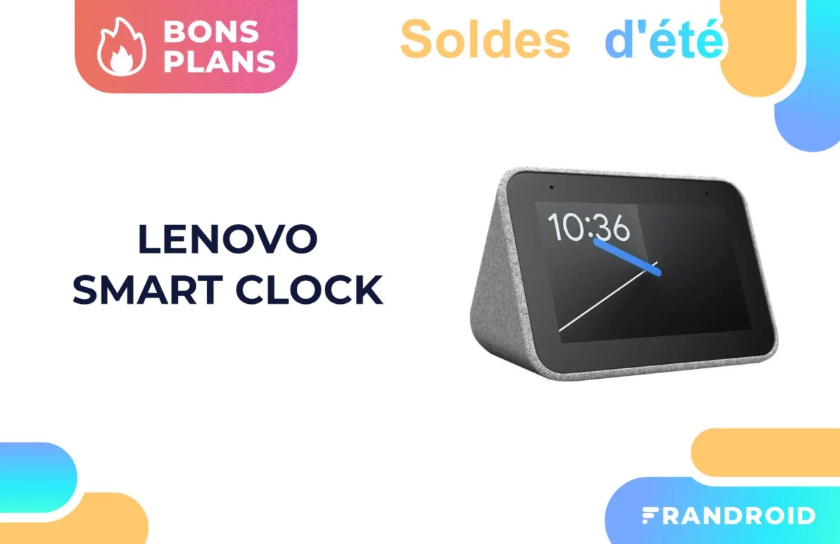 lenovo smart clock soldes ete 2021
