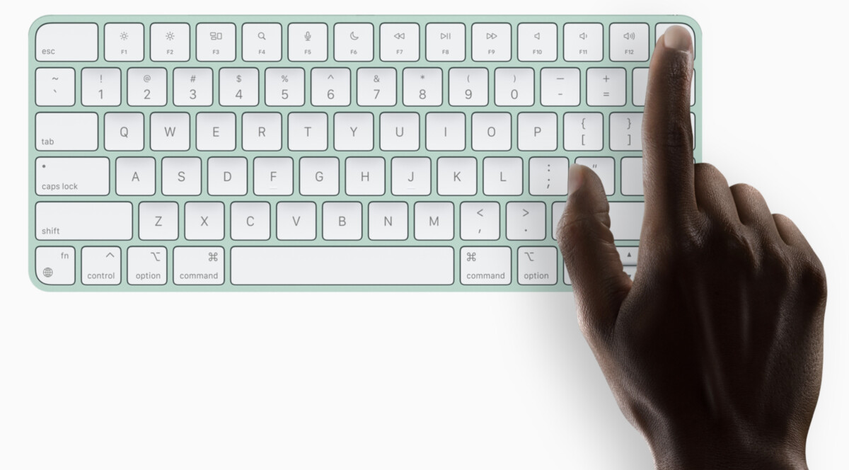 Le nouveau Magic Keyboard avec Touch ID // Source: Apple