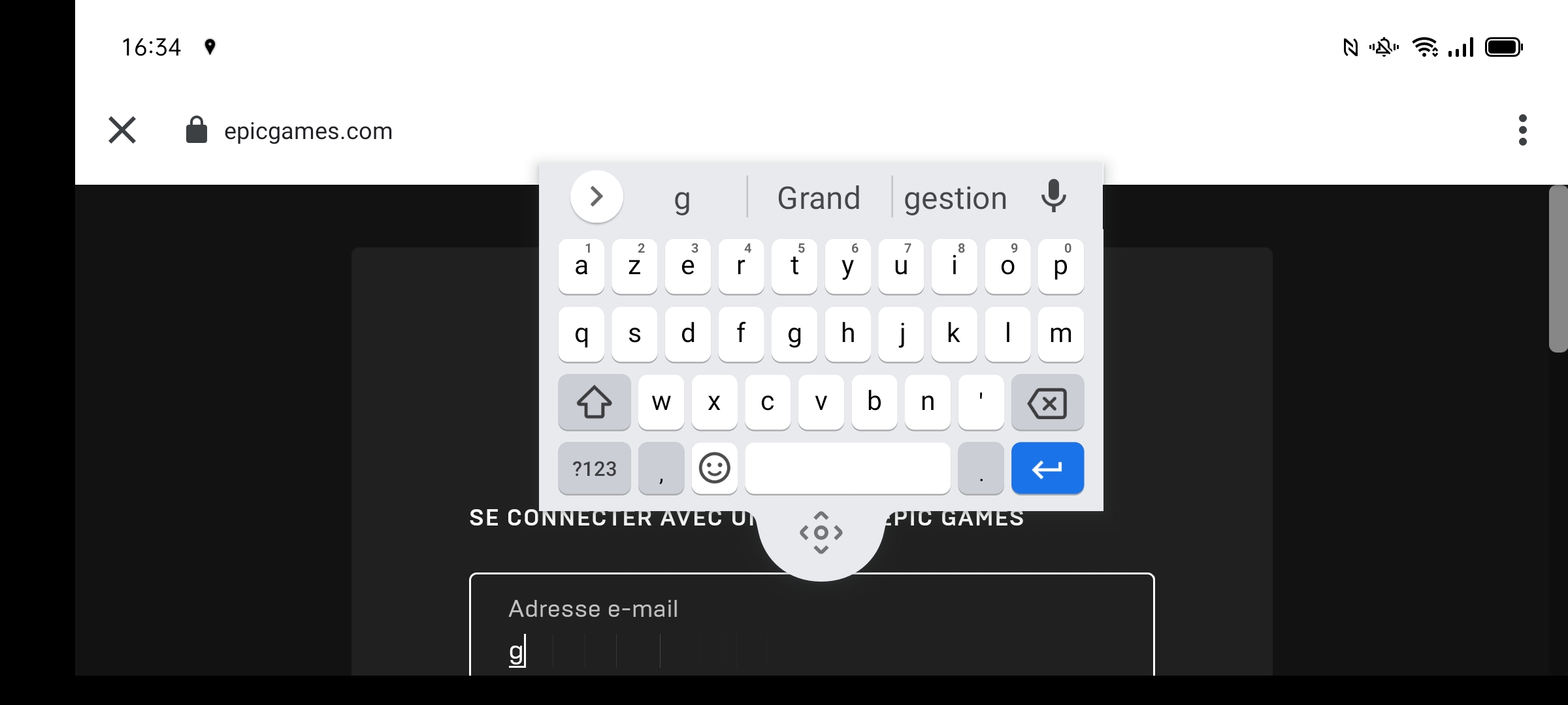 En mode horizontal, un petit clavier flottant vous est proposé.