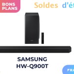 La très bonne barre de son Samsung HW-Q900T est actuellement soldée à -30 % La très bonne barre de son Samsung HW-Q900T est actuellement soldée à -30 %