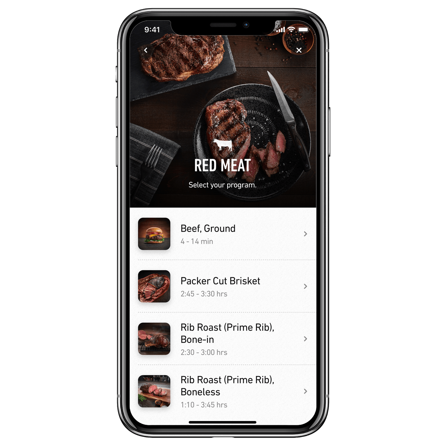 web app cuisson