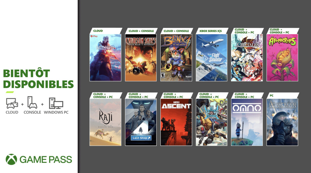 Xbox Game Pass juillet