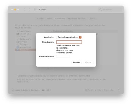 Comment créer des raccourcis clavier sur mac 05