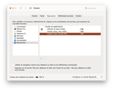 Comment créer des raccourcis clavier sur mac 11