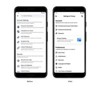 Facebook a revu assez largement le menu des réglages de son application mobile // Source : Facebook
