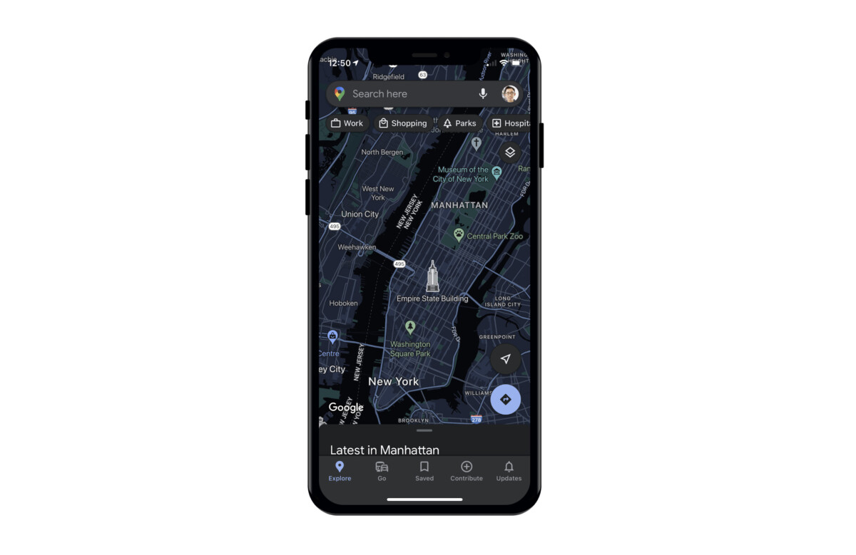 Google Maps sur iOS