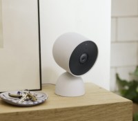 La caméra Nest Cam battery sur son socle // Source : Google