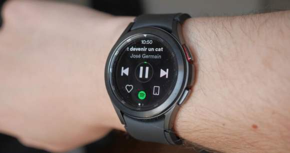 L'ancienne version de l'application Spotify sur Wear OS // Source : Frandroid