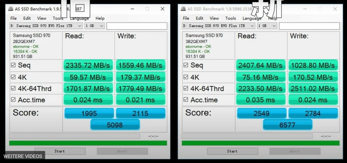 SSD Samsung test