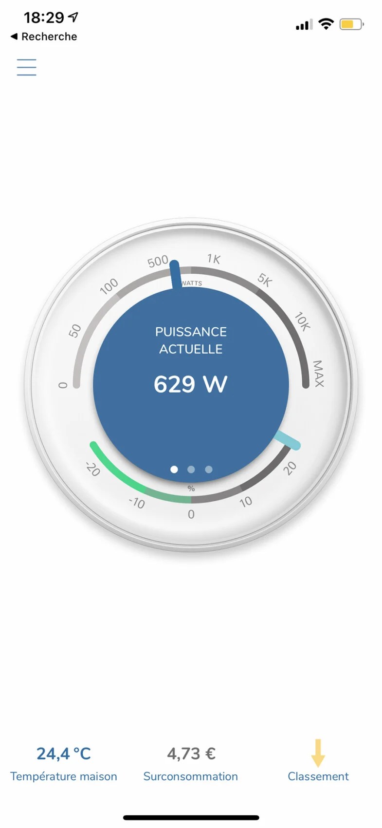 Test Ecojoko app accueil