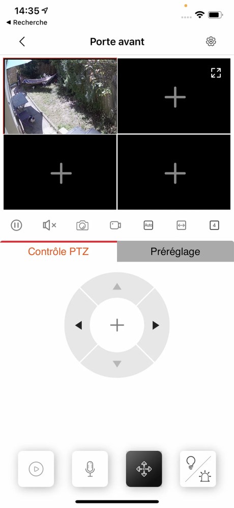 Si vous avez plusieurs caméras, il est possible d'en afficher jusqu'à 16 simultanément  // Source : Frandroid - Yazid Amer