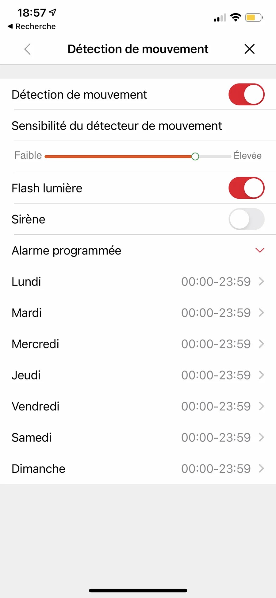 Les deux modes de détection proposent les mêmes options // Source : Frandroid - Yazid Amer