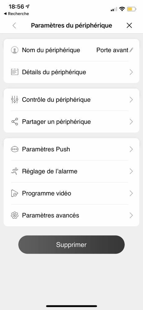 La page des paramètres est complète // Source : Frandroid - Yazid Amer