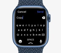 Ironiquement, Apple a tapé le mot « copier » avec le clavier de la Watch Series 7 pendant sa présentation // Source : Apple