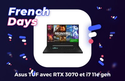 asus tuf 15 RTX 3070 french days septembre 2021