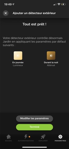 Il ne vous reste plus qu'à régler les paramètres du capteur // Source : Frandroid - Yazid Amer