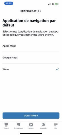 Sélectionnez votre app GPS afin de l’exploiter en passant par Echo Auto // Source : Frandroid - Yazid Amer