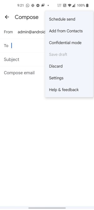 Gmail en version Material You