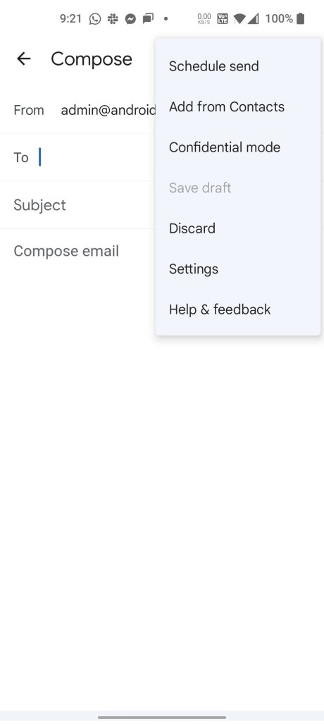 Gmail en version Material You