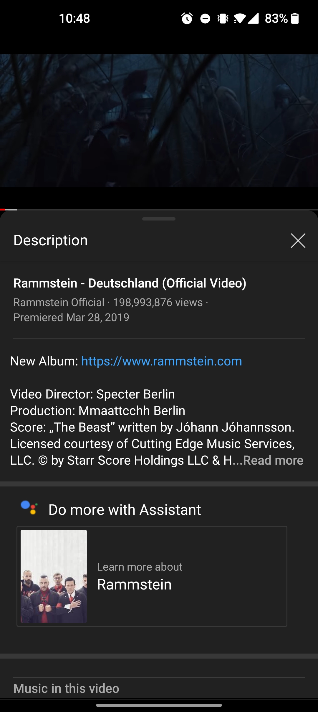 La fonction Google Assistant dans YouTube