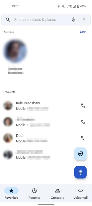 L'interface de Google Téléphone sur Android 12. // Source : 9to5Google
