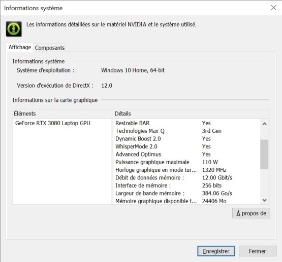 infos nvidia