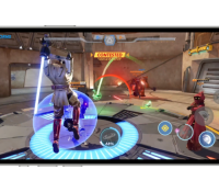 Le jeu mobile Star Wars Hunters sur iPhone 13 // Source : Apple - LucasFilm Games - Zynga