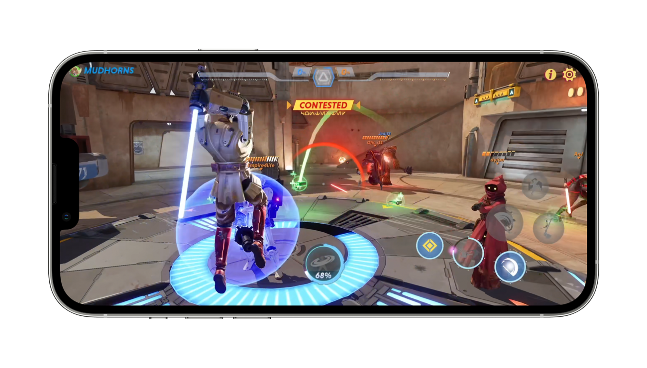 Le jeu mobile Star Wars Hunters sur iPhone 13