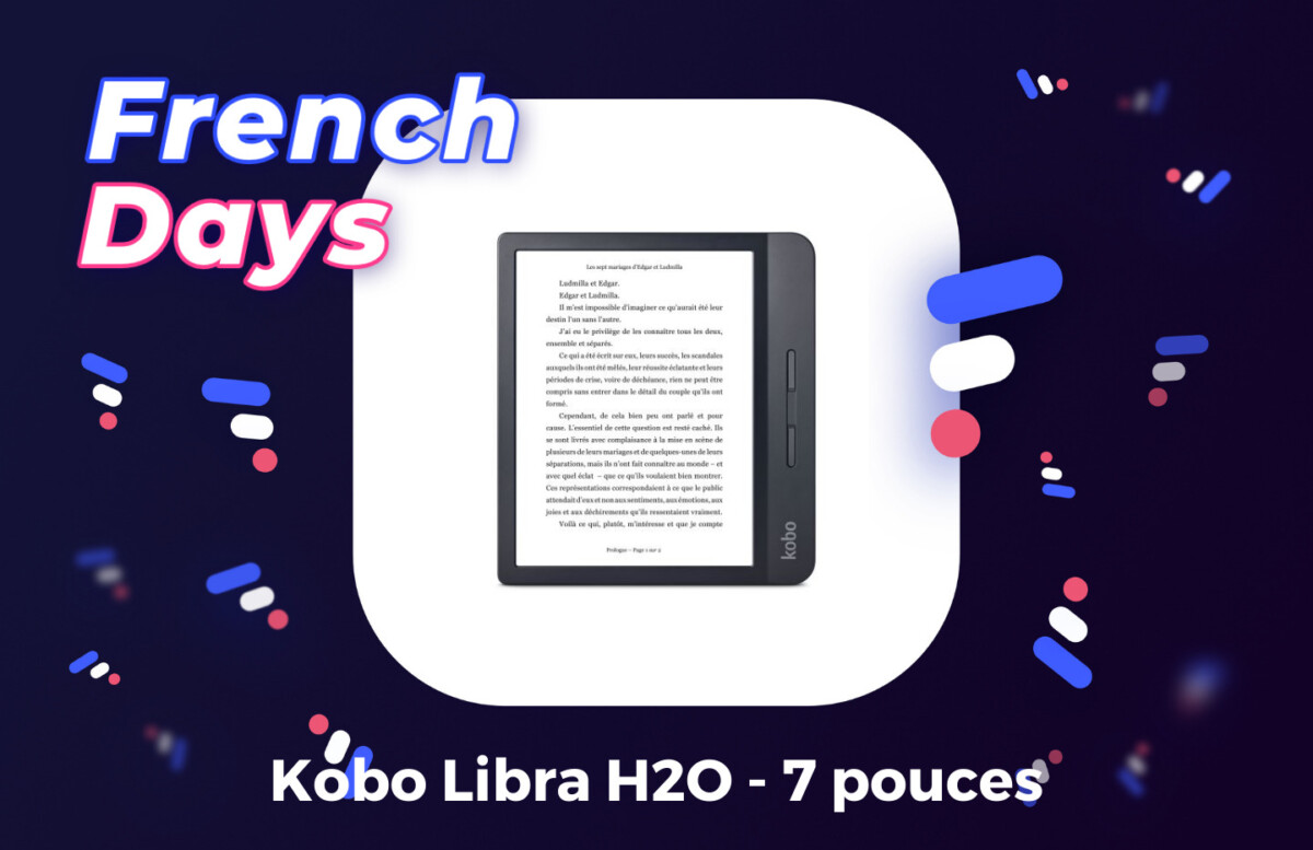 Kobo Libra H2O illustration French Days par Frandroid