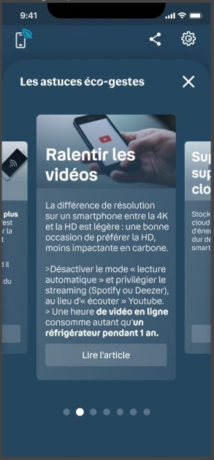 mon empreinte smartphone propose des conseils // Source : Bouygues Telecom