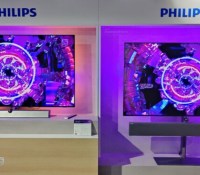 À gauche la Philips 65OLED936 et à droite, la Philips 65OLED986.