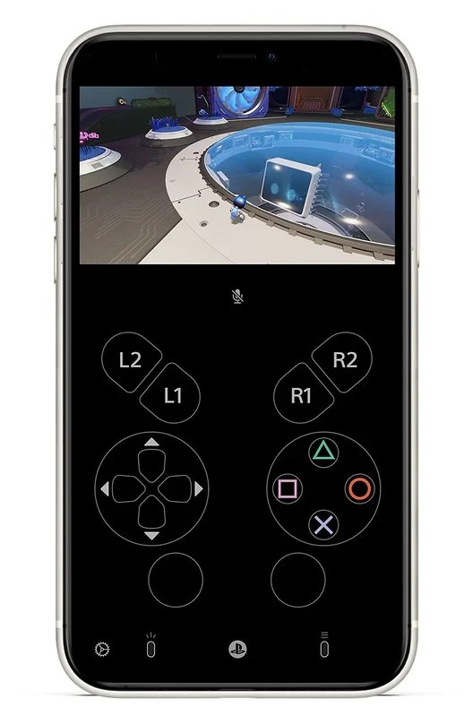 Les contrôles tactiles sur l'app PS Remote Play
