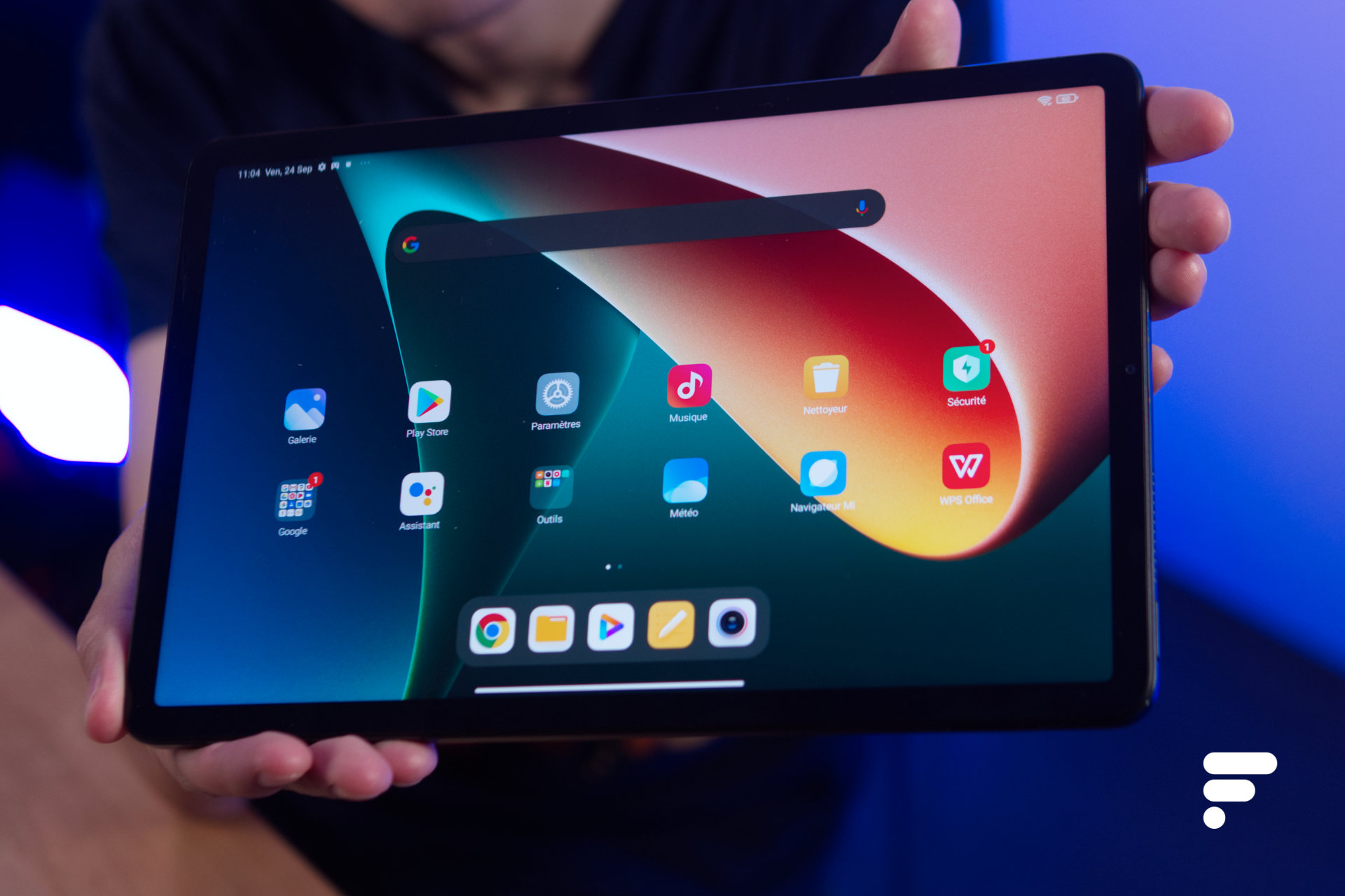 La Xiaomi Pad 5 vue de face