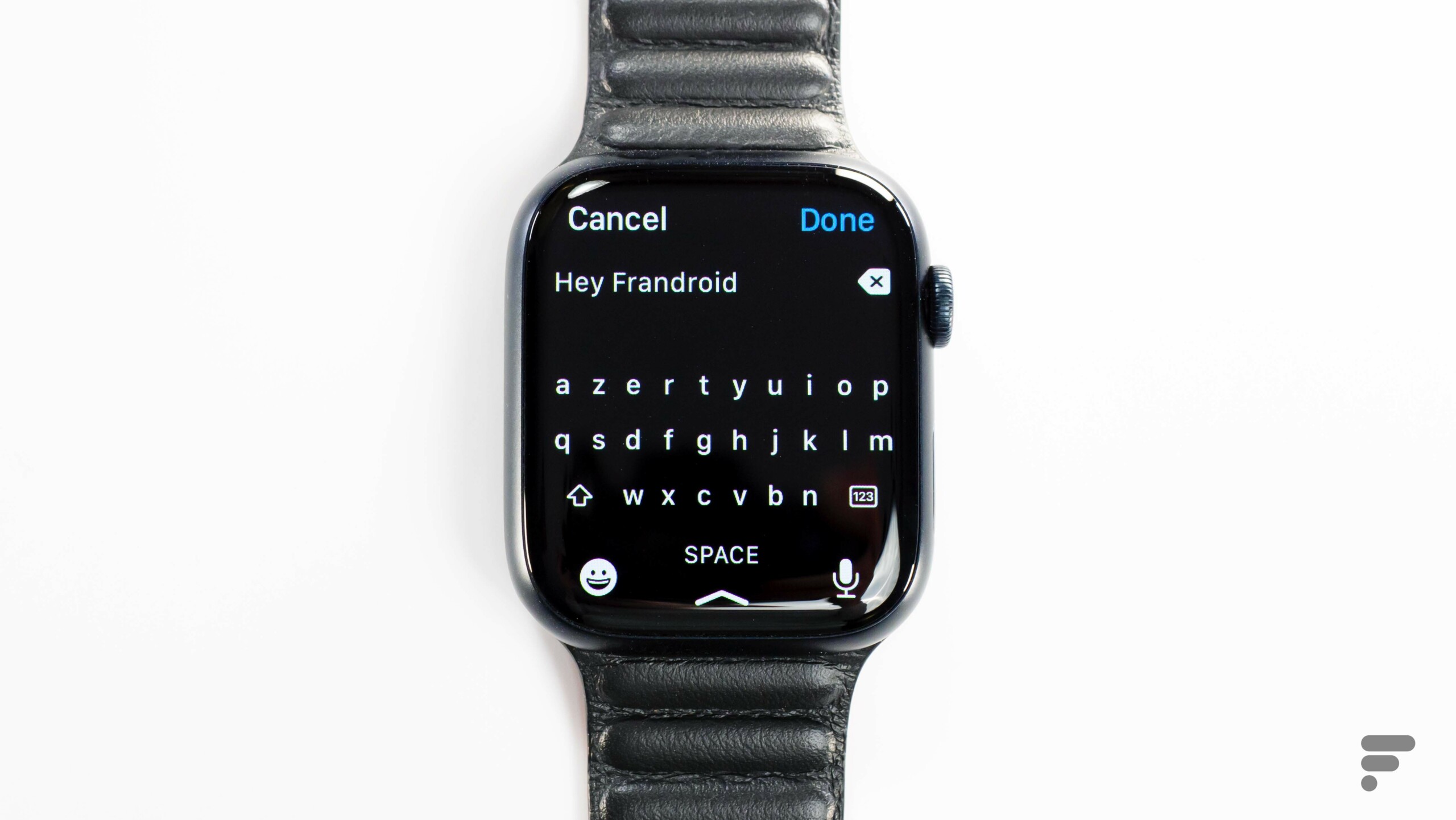 Le clavier de l'Apple Watch Series 7