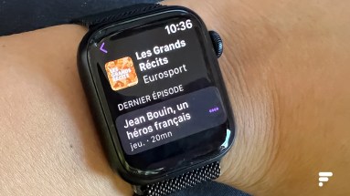 Vous pouvez télécharger des Podcasts sur votre Apple Watch // Source : FRANDROID - M.D.S.