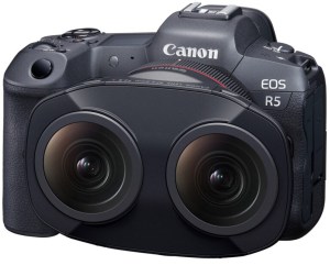 L'objectif 3D de Canon pour son EOS R5 // Source : Canon