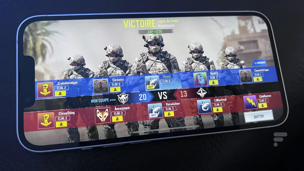 L'affichage de Call of Duty Mobile est mieux adapté // Source : FRANDROID - Melinda DAVAN-SOULAS