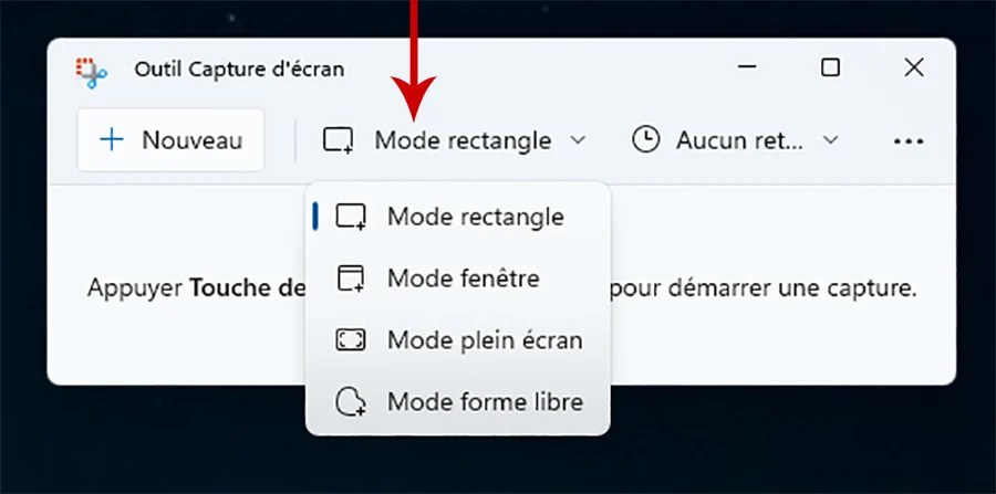 Comment réaliser une capture d&rsquo;écran sur Windows 11 avec Outil Capture d&rsquo;écran 003