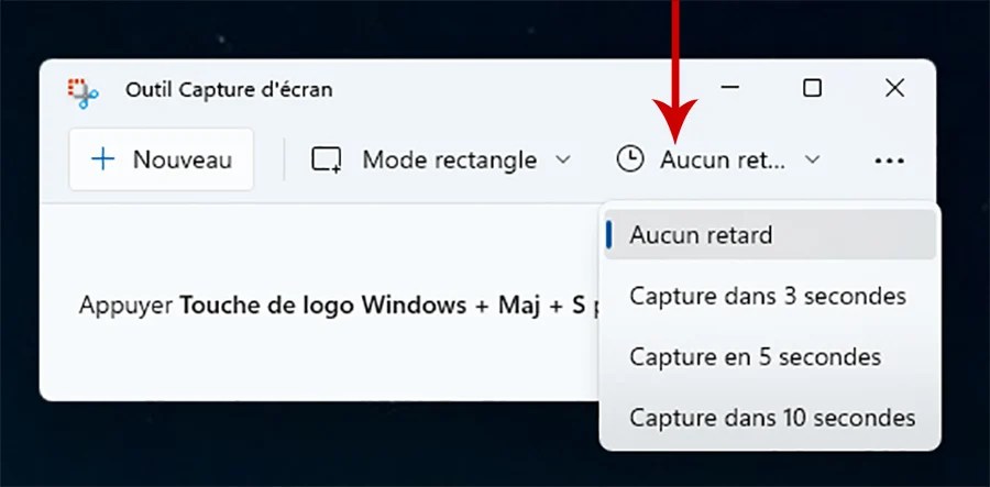 Comment réaliser une capture d&rsquo;écran sur Windows 11 avec Outil Capture d&rsquo;écran 004