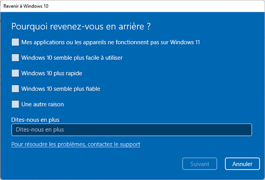Comment retourner sur Windows 10 après avoir installé Windows 11 03