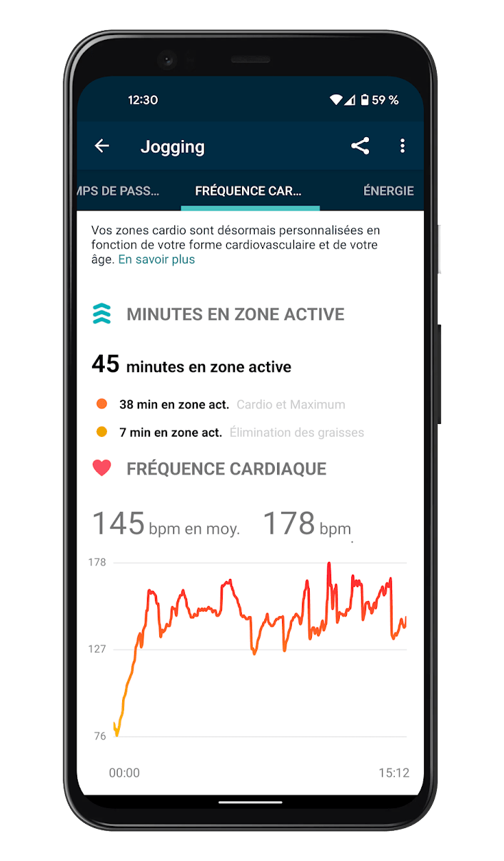 Fitbit Charge 5 - Application - Activités (2)