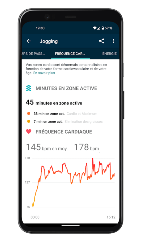 Fitbit Charge 5 - Application - Activités (2)