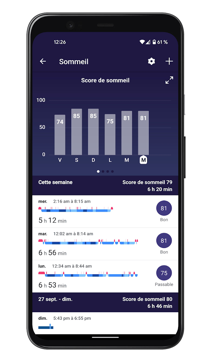 Fitbit Charge 5 - Application - Sommeil (4)