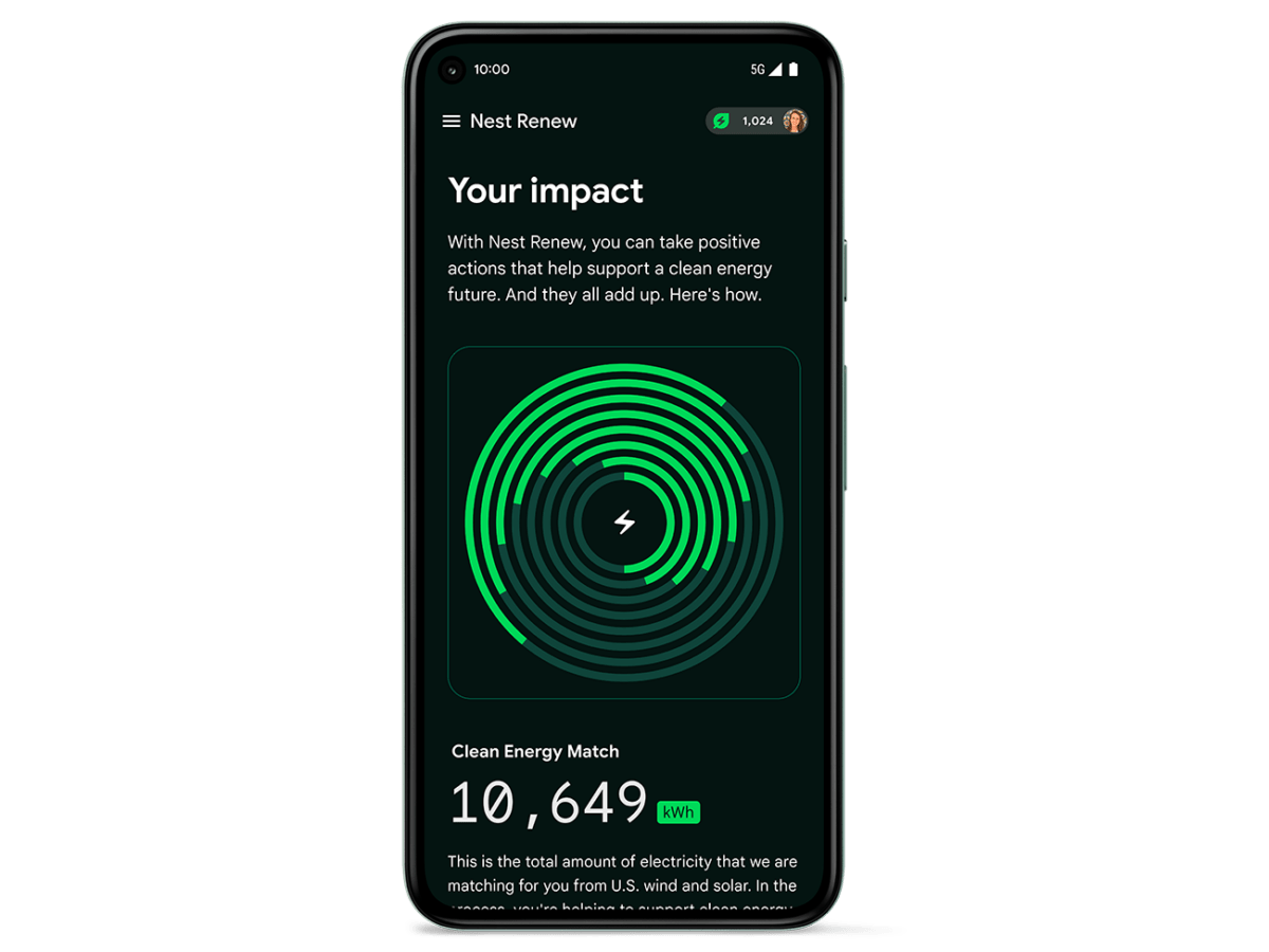 L'utilisateur peut voir l'impact positif de la fonction Power Shift des thermostats Nest