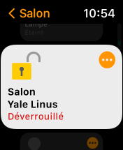 La maison connectée se pilote aussi depuis l'Apple Watch // Source : FRANDROID