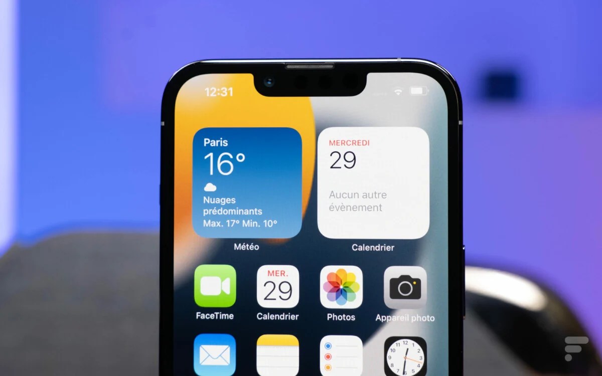 L'interface de l'iPhone 13 Pro