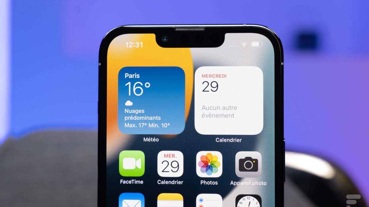 L'interface de l'iPhone 13 Pro