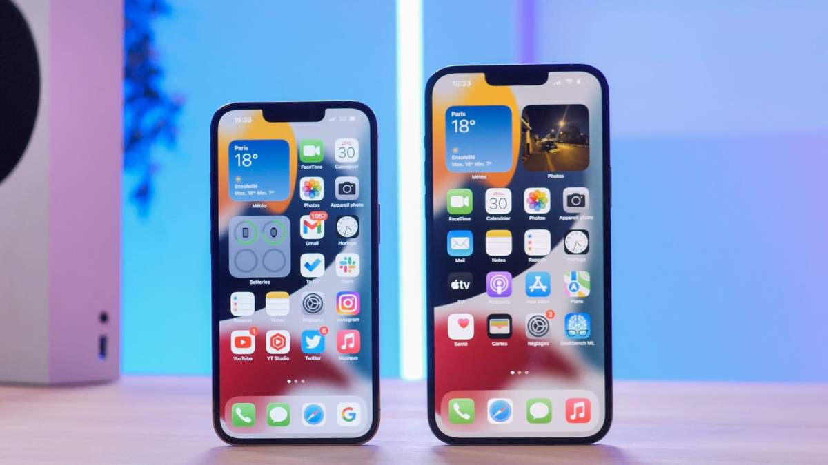 L'encoche des iPhone 13 Pro reste visible