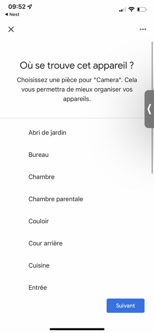 Précisez la pièce où se trouve la caméra  // Source : Frandroid - Yazid Amer